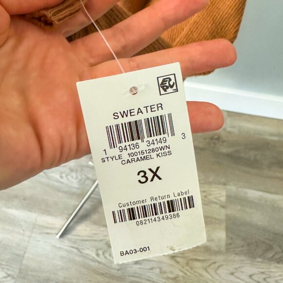 Style & Co Caramel Kiss Sweater Poncho - NWT! - Picture 4 of 10